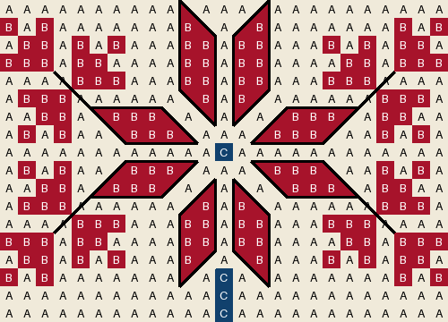 Star Flower with Sprigs stitch chart