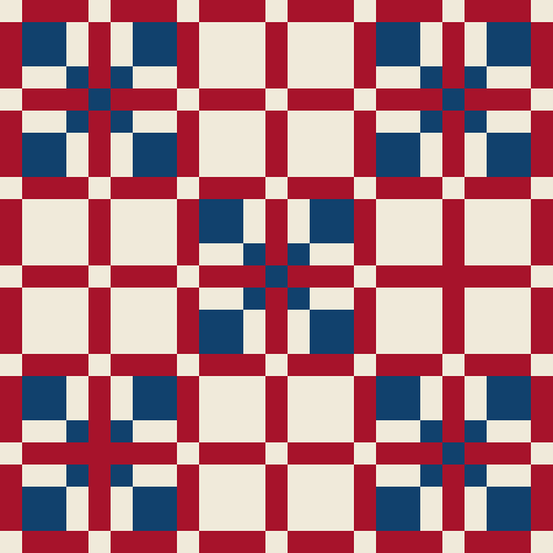 Antique checkerboard design motif