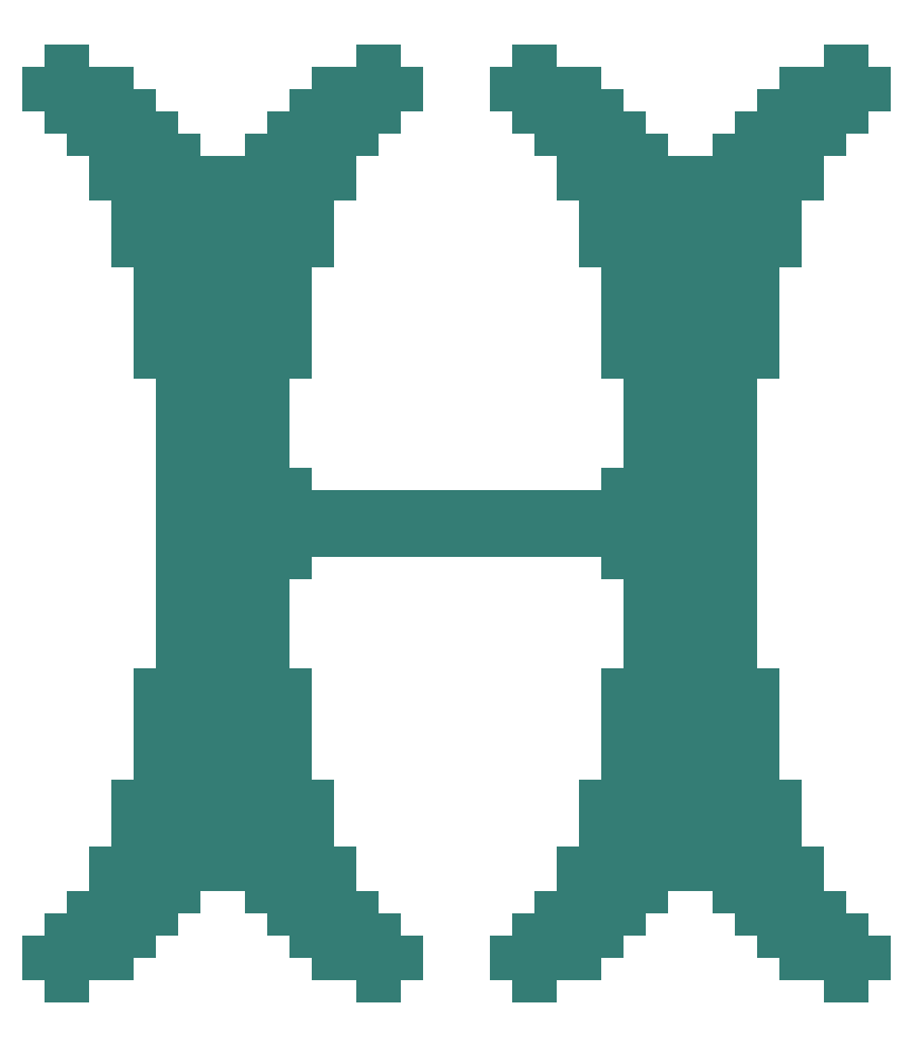 H (Heddle logo) motif